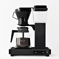 Modern Black Drip Coffee Maker Kitchen Appliance With Glass Carafe For Home