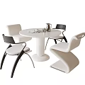 Modern Dining Table and Chair Combination 3d model