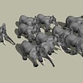 Modern Elephant Animals 3d model