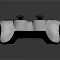 White Game Controller With Black Joysticks And Colored Action Buttons
