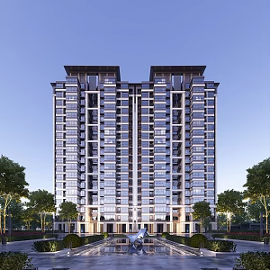 New Chinese residential building 3d model