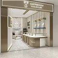 SAPPHIYOO Luxury Jewelry Store With Modern Display Counters And Elegant Interior Lighting