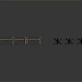 Multiple Metal Cross Shaped Brackets In Gold And Silver Color Arranged On Dark Background