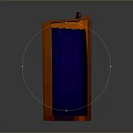 Purple Door With Circular Window Golden Handle And Window With Purple Curtains Orange Frames