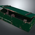 Green Worn Storage Box With Open Lid And Internal Compartments For Home Organization
