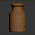 Handcrafted Orange Ceramic Sculpture Vase With Smooth Surface And Textured Details