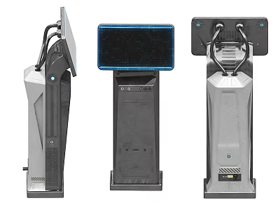 Modern Industrial Equipment With Digital Displays And Control Panels 3d model