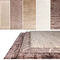 Square Rugs Featuring Neutral Tones Patterned And Textured Designs For Home Decor 3d model
