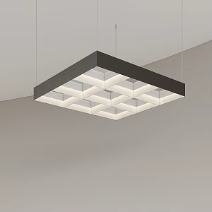 Modern office grille lamp chandelier simple chandelier study chandelier office chandelier 3d model