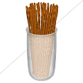 Crispy Twisted Breadsticks in Clear Glass Cup for Snacking