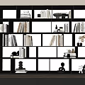 Bookcase Bookshelf Display Cabinet Book Ornaments Multifunctional Decorative Cabinet Combination Bookcase Open Bookcase 3d model