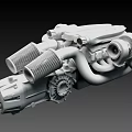 modern engine 3d model