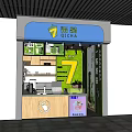7 Tea Milk Tea Shop Exterior With Blue Awning Green Decor And Counter