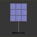 Solar Panel With Blue Cells And Stand For Household Daily Electrical Appliance Use