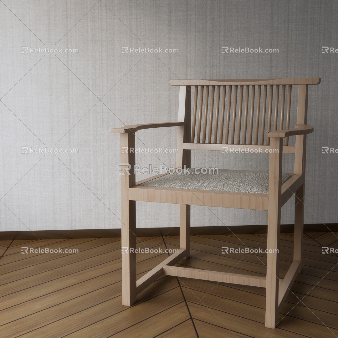 New Chinese-style armchair chair 3d model