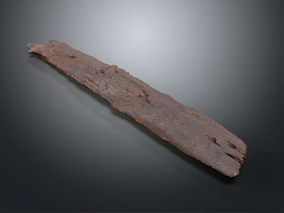 Rustic Solid Wood Plank with Natural Weathered Texture and Surface Details 3d model