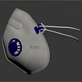 White 9502 Protective Respirator Mask With Blue Valve And Comfortable Straps