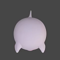 Cute Pink Pig Shaped Dessert With Round Body Ears And Nose Details