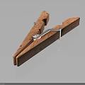 Wooden Household Clothespin With Metal Spring For Drying Clothes And Home Use