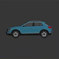 Volkswagen Blue SUV With Panoramic Sunroof Sleek Exterior And Modern Design