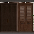 Double door combination 3d model