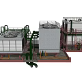 Industrial Air Conditioning Fan System With Cooling Towers And Pipes Structure