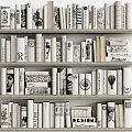 Stylish Bookshelf Collection With Various Books Magazines And Cover Designs