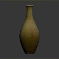 Yellow Textured Vase Sculpture Carving With Elegant Curved Shape And Ceramic Material