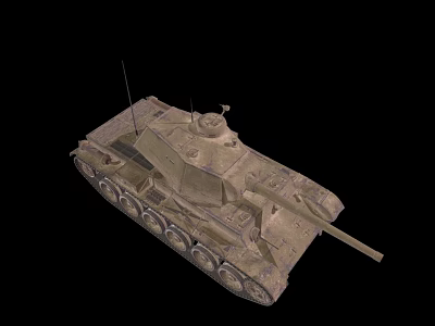 Military Armored Tank Vehicle With Turret Cannon And Tracked Design 3d model
