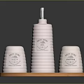 Jar Salt Jar Seasoning Jar Porcelain Jar Realistic Container 3d model