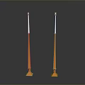 Two Orange Candles With White Wicks And Bases On Black Background