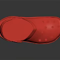 Red Clog Shoes Featuring Holes Straps And Comfortable Sole For Casual Everyday Wear