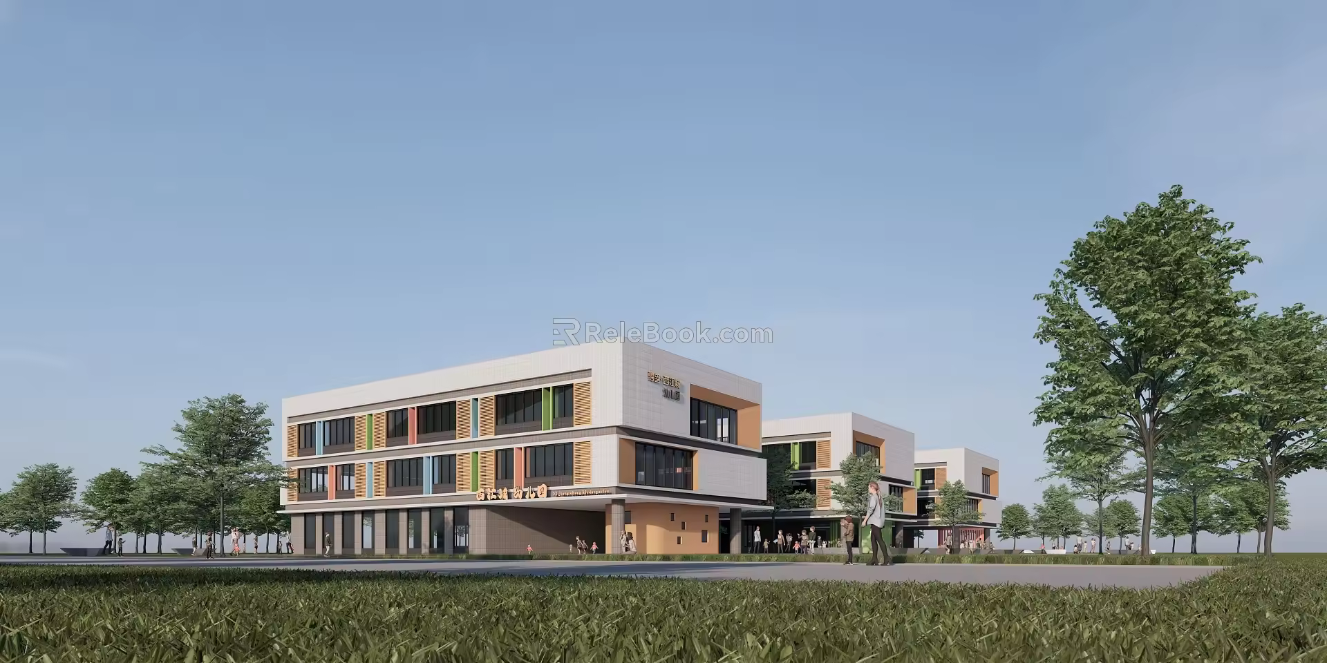 Modern Kindergarten Architecture Kindergarten Class 3d model