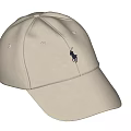 Stylish Beige Baseball Cap Featuring Black Polo Player Logo On Front Design