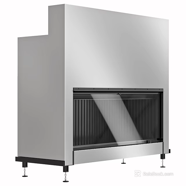 Sleek Stainless Steel Range Hood Kitchen Appliance with Modern Design and Efficient Ventilation 3d model 