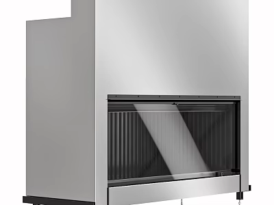 Sleek Stainless Steel Range Hood Kitchen Appliance with Modern Design and Efficient Ventilation 3d model