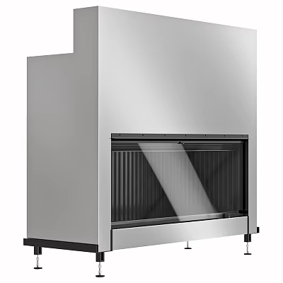 Sleek Stainless Steel Range Hood Kitchen Appliance with Modern Design and Efficient Ventilation 3d model