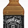 Jack Daniel's Old No 7 Tennessee Whiskey Bottle With Black Label Design