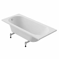 White Freestanding Bathtub Design With Metal Legs And Smooth Surface