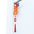 Red Door Hanging Ornament with Gold Good Luck Wishes Fortune Character Tassel for Home Decor