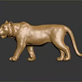 Golden Leopard Statue Decorative Furniture For Modern Home Interior Decor