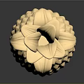 Golden Pineapple Shaped Glass Decorative Piece With Diamond Cut Texture And Reflection