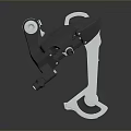 Bicycle Derailleur Gear Mechanism With Metal Structure And Shifting Components