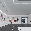 Hi Tech Exhibition Hall With Modern Booth Interactive Screens And Digital Information Displays