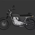 Classic Vintage Motorcycle With Round Headlight Single Seat And Sleek Body Lines