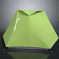 Green The North Face Outdoor Camping Tent With Support Poles And Dark Base