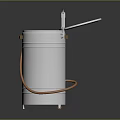 Household Supplies White Barrel With Orange Hose Lid And Control Device For Home Use