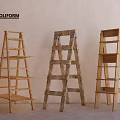 High Quality Wooden Hardware Tools Ladders for Home and Construction Projects 3d model