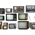 Vintage Televisions Collection Featuring Various Retro Models And Classic Designs 3d model