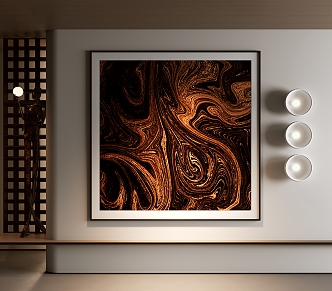 Abstract Decorative Painting High-end Hanging Painting Texture Painting 3d model